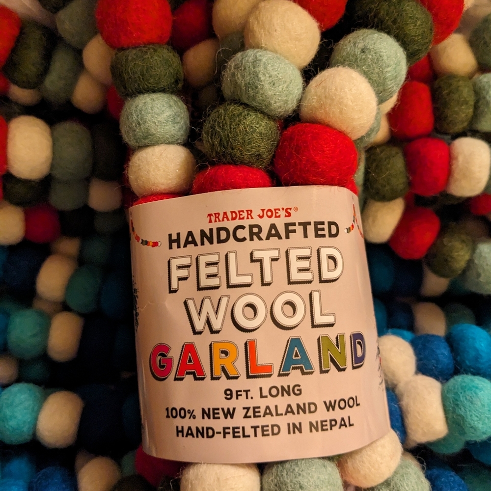 Trader Joe's Handcrafted Felted Wool Garland